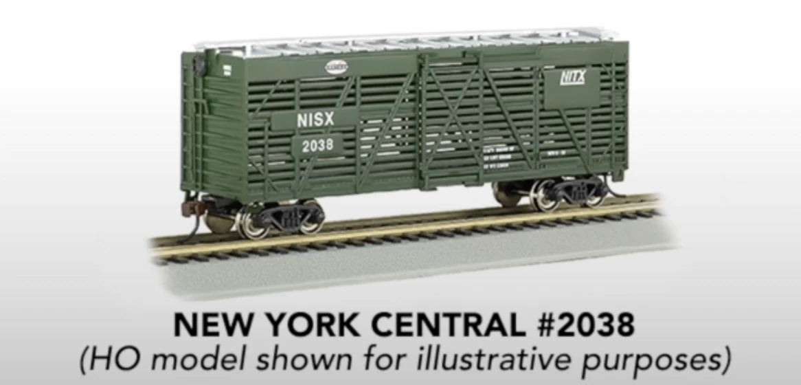 Bachmann 71565 N Scale 40' Stock Car New York Central NYC 2038 1 Bachmann 71565 N Scale 40' Stock Car New York Central NYC 2038