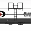 Bachmann 75801 HO Scale Chemical Tank Car Diamond Chemicals SHPX 19419