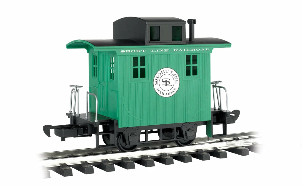 Bachmann 98099 G Gauge Wood Cupola Caboose Short Line Railroad - Green 1 Bachmann 98099 G Gauge Wood Cupola Caboose Short Line Railroad - Green