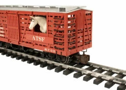 Bachmann 98707 G Gauge 40' Animated Stock Car With Horses Santa Fe ATSF -Bandai Sales Store bachmann 98707 g gauge 40 animated stock car with horses santa fe atsf 3