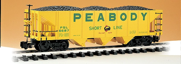 Bachmann Big Hauler 98229 "G" Hopper Car Peabody - NOS 1 Bachmann Big Hauler 98229 "G" Hopper Car Peabody - NOS