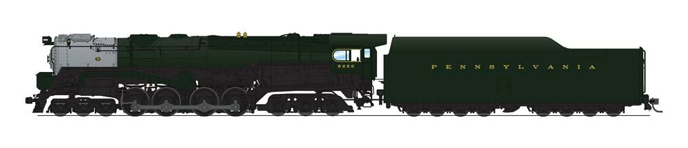 BLI 6184 HO Scale 6-8-6 Pennsylvania S2 Turbine Steam Loco PRR 6200 (As Delivered) Paragon4 Hybrid 2 BLI 6184 HO Scale 6-8-6 Pennsylvania S2 Turbine Steam Loco PRR 6200 (As Delivered) Paragon4 Hybrid - Image 2