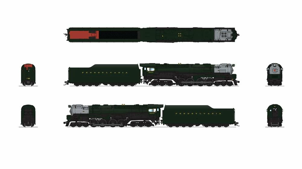 BLI 6184 HO Scale 6-8-6 Pennsylvania S2 Turbine Steam Loco PRR 6200 (As Delivered) Paragon4 Hybrid 3 BLI 6184 HO Scale 6-8-6 Pennsylvania S2 Turbine Steam Loco PRR 6200 (As Delivered) Paragon4 Hybrid - Image 3