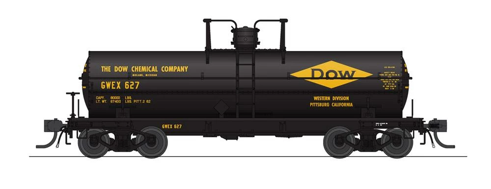 BLI 7673 HO Scale 6000 Gallon Tank Car Dow Chemical GWEX 2 Pack 1 BLI 7673 HO Scale 6000 Gallon Tank Car Dow Chemical GWEX 2 Pack