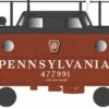 Bowser 43397 HO Scale PRR N5c Caboose Cabin Pennsylvania Shadow Key PRR 477995 - Trainphone