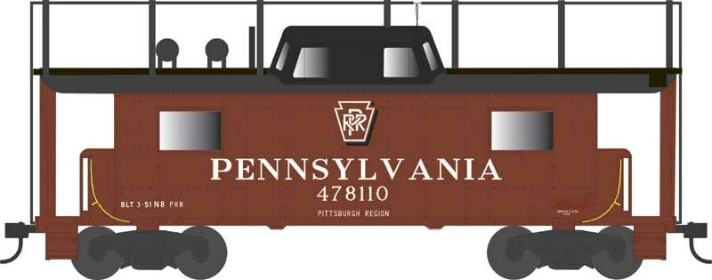 Bowser 43419 HO Scale PRR N8 Caboose Cabin W/Antenna Pennsylvania "Pittsburgh Region" PRR 478158 1 Bowser 43419 HO Scale PRR N8 Caboose Cabin W/Antenna Pennsylvania "Pittsburgh Region" PRR 478158