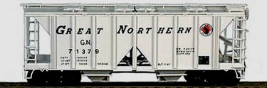 Bowser 56401 HO Scale 70 Ton 2 Bay Covered Hopper Kit Great Northern GN 71012 - NOS 1 Bowser 56401 HO Scale 70 Ton 2 Bay Covered Hopper Kit Great Northern GN 71012 - NOS