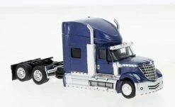Brekina 85828 HO Scale 2010 International Lonestar Semi Tractor Cab - Metallic Blue