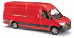 Busch 52601 HO Scale (1:87) Red Mercedes-Benz Sprinter High Roof Cargo Van