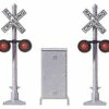 Busch 5934 HO Scale Crossing Signals Crossbucks With Flashing Lights And Control Unit