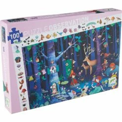 Djeco OBSERVATION PUZZLE: ENCHANTED FOREST 100 PIECE PUZZLE