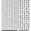 Woodland Scenics DT509 Dry Transfer Decals - Railroad Roman Numbers, Black