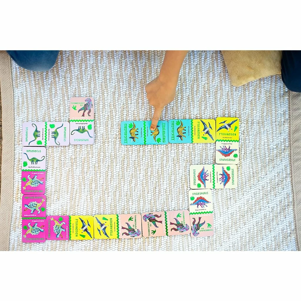 Eeboo GIANT SHINY DINOSAUR DOMINOES 5 Eeboo GIANT SHINY DINOSAUR DOMINOES - Image 5