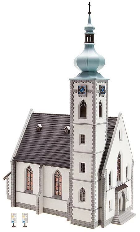 Faller 130490 HO Scale Village Church With 2 Steeple Options Kit 3 Faller 130490 HO Scale Village Church With 2 Steeple Options Kit - Image 3
