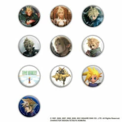 Square Enix Final Fantasy VII Tin Badge Collection Cloud Strife Vol.2 10Pack BOX