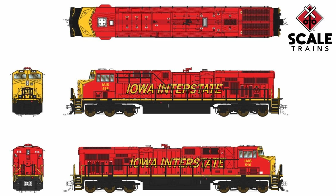 Fox Valley Models 10040 N Scale ES44AC "30th Anniversary" Iowa Interstate IAIS 516 DCC LokSound 2 Fox Valley Models 10040 N Scale ES44AC "30th Anniversary" Iowa Interstate IAIS 516 DCC LokSound - Image 2