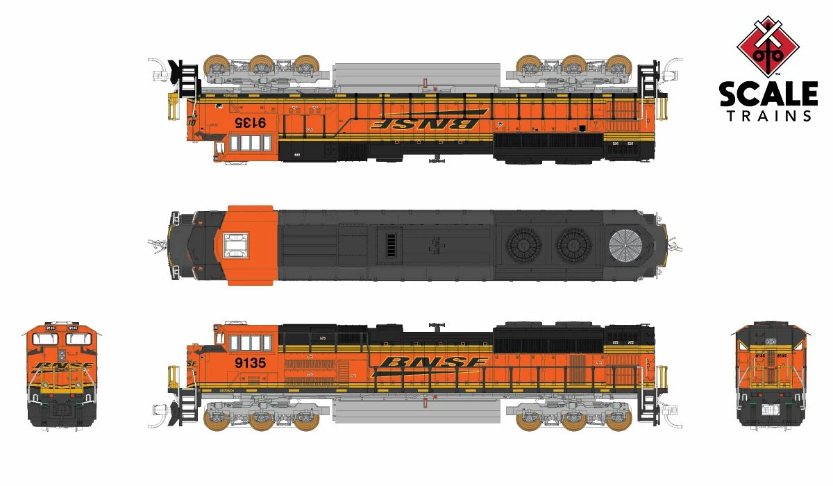 Fox Valley Models 10153 N Scale EMD SD70ACe "Heritage III" BNSF 9284 2 Fox Valley Models 10153 N Scale EMD SD70ACe "Heritage III" BNSF 9284 - Image 2