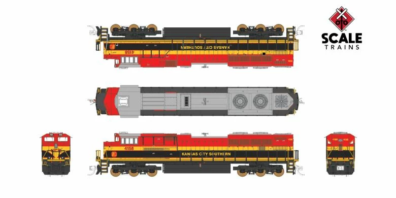 Fox Valley Models 10177 N Scale EMD SD70ACe Kansas City Southern KCS 4164 2 Fox Valley Models 10177 N Scale EMD SD70ACe Kansas City Southern KCS 4164 - Image 2