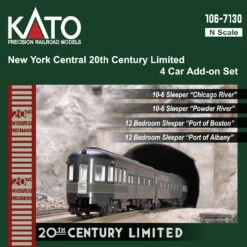 Kato 106-7130 N Scale NYC 20th Century Limted 4 Car Add-On Set