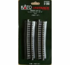 Kato 2290 HO Scale UniTrack 867mm 34-1/8" Radius Curve 10-Degree (2 Pack)