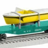 Lionel 1928070 O Gauge Flatcar With Boat Load New York Central NYC