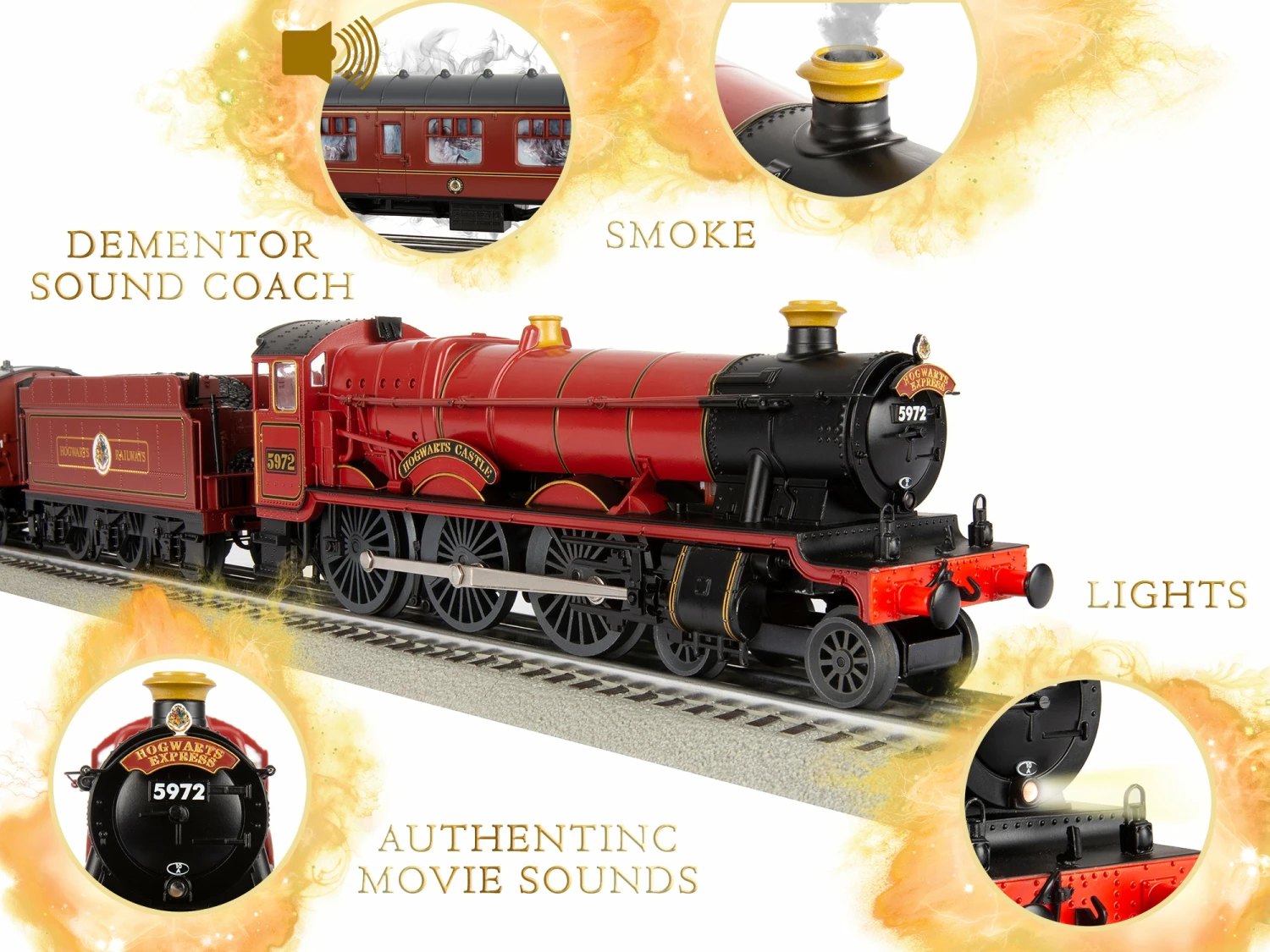 Lionel 2123140 O Gauge LionChief Hogwarts Express Bluetooth 5.0 With Dementors Coach Train Set 2 Lionel 2123140 O Gauge LionChief Hogwarts Express Bluetooth 5.0 With Dementors Coach Train Set - Image 2