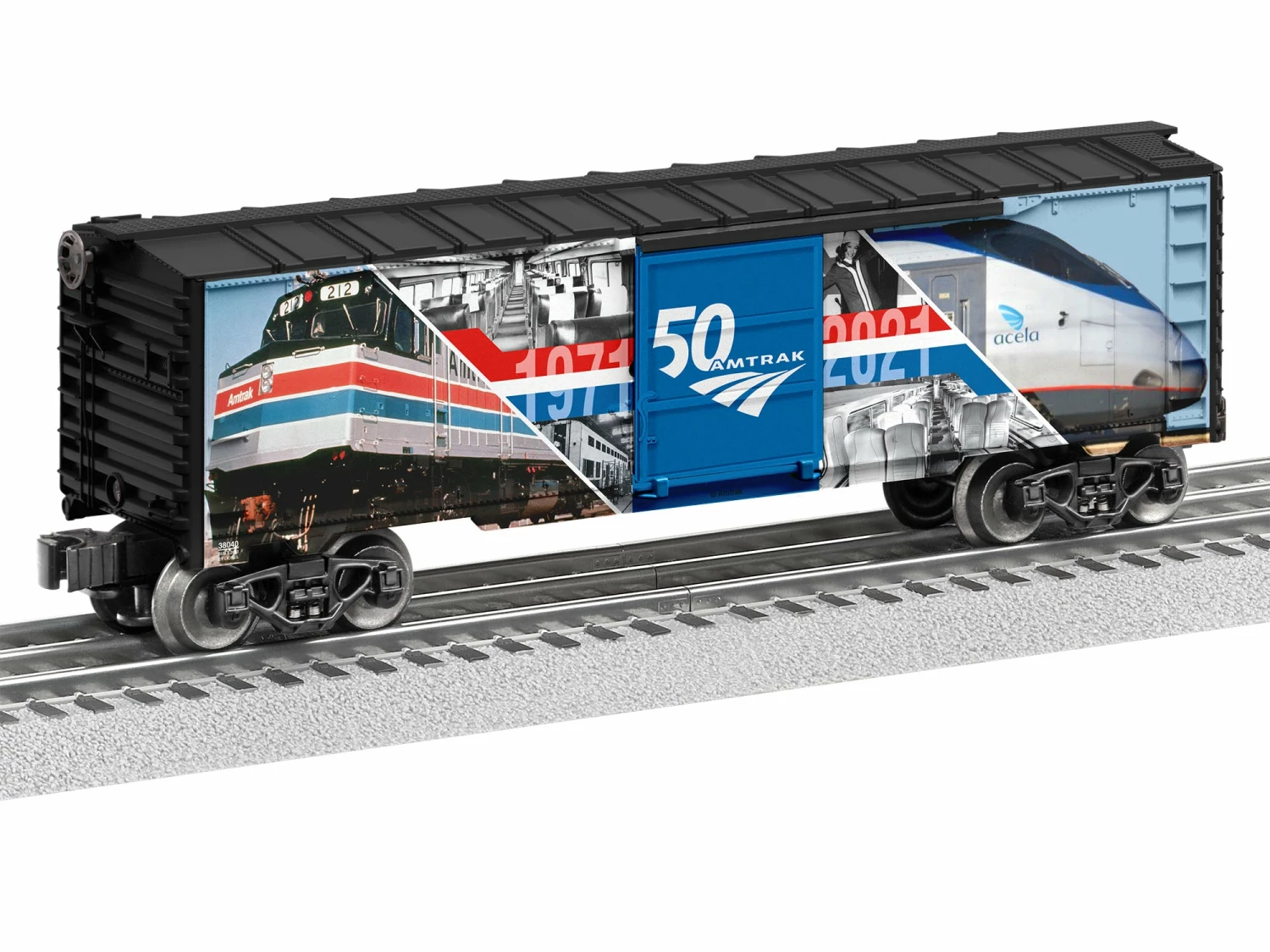 Lionel 2138040 O Gauge Amtrak 50th Anniversary Boxcar 1 Lionel 2138040 O Gauge Amtrak 50th Anniversary Boxcar