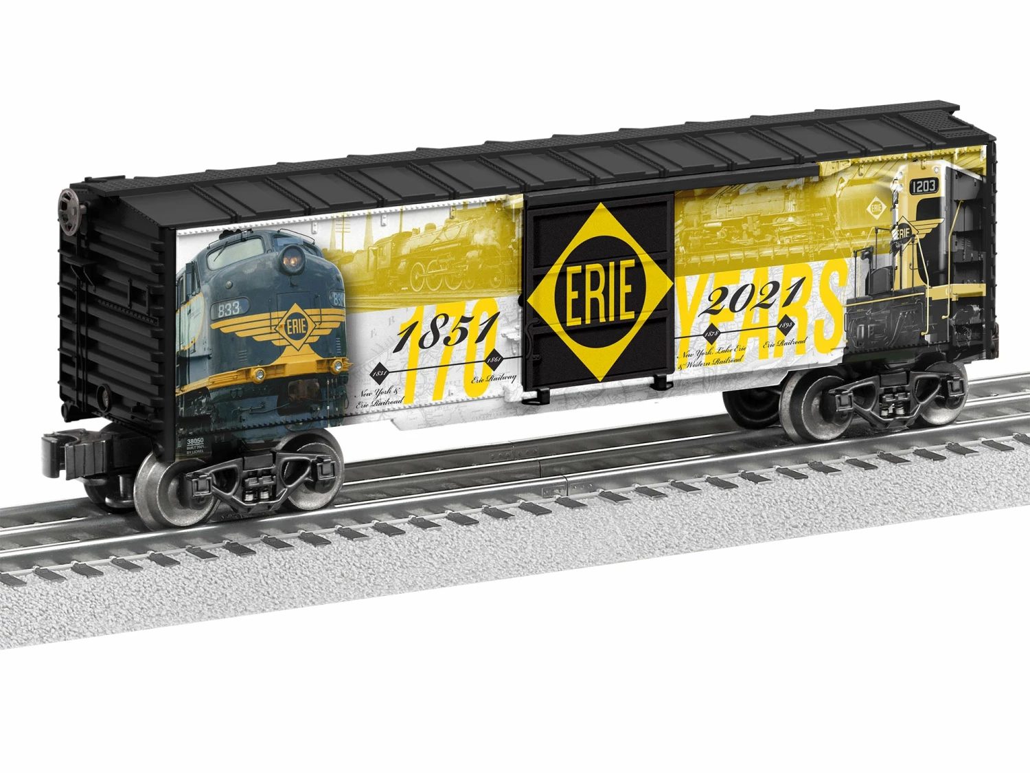 Lionel 2138050 O Gauge Erie 170th Anniversary Boxcar 1 Lionel 2138050 O Gauge Erie 170th Anniversary Boxcar