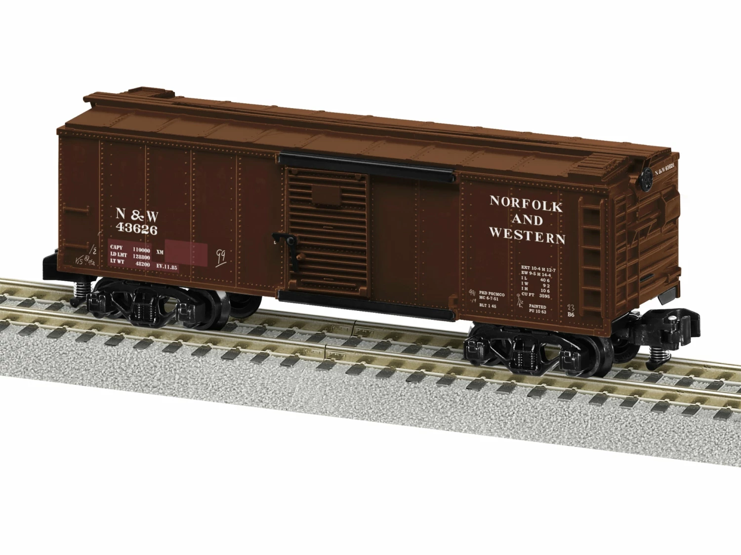 Lionel 2219121 S Gauge American Flyer 40' Boxcar Norfolk & Western N&W 43626 1 Lionel 2219121 S Gauge American Flyer 40' Boxcar Norfolk & Western N&W 43626
