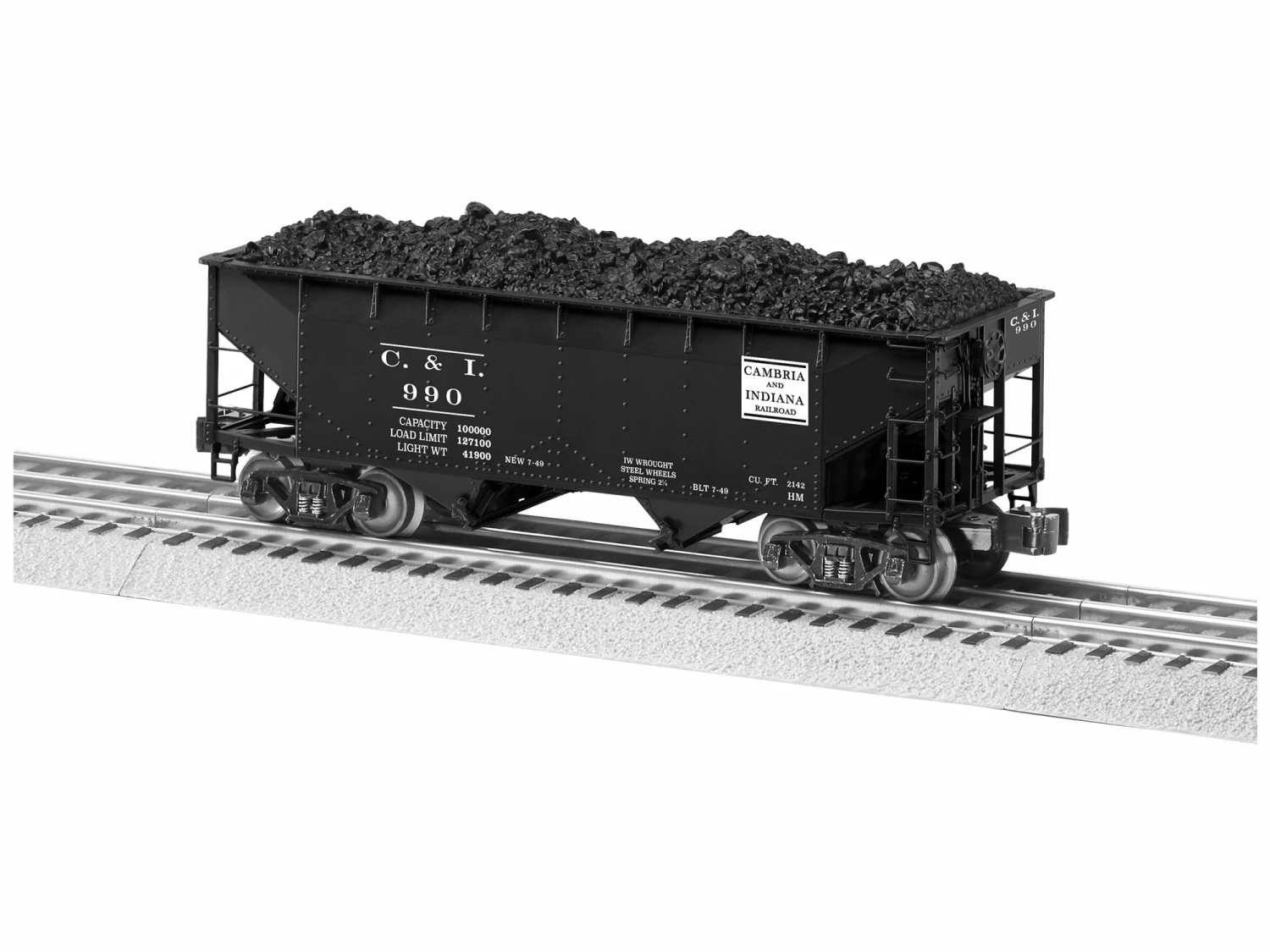 Lionel 2226040 O Scale AAR 2 Bay Open Coal Hopper Cambria And Indiana C&I 2 Pack 2 Lionel 2226040 O Scale AAR 2 Bay Open Coal Hopper Cambria And Indiana C&I 2 Pack - Image 2