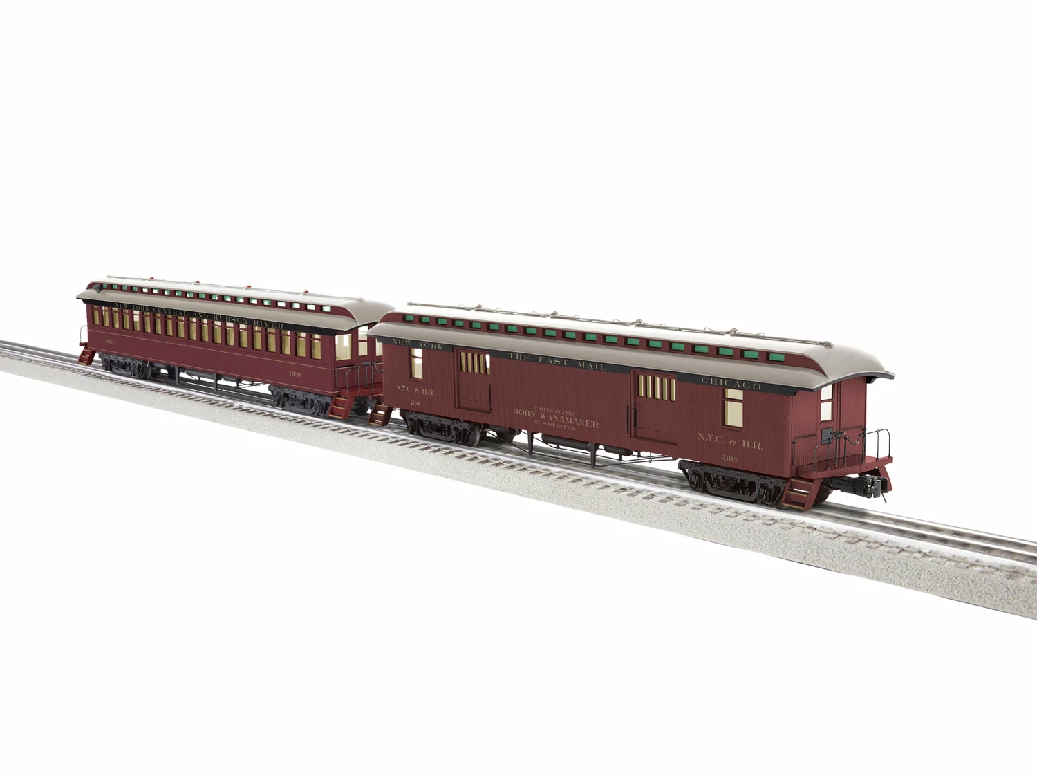 Lionel 2227430 O Scale Wood Baggage And Coach Set NYC&HR 2 Pack 1 Lionel 2227430 O Scale Wood Baggage And Coach Set NYC&HR 2 Pack