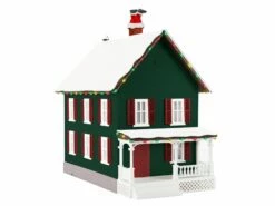 Lionel 2229290 O Gauge Up On The Roof Top Christmas House (Plug-Expand-Play)