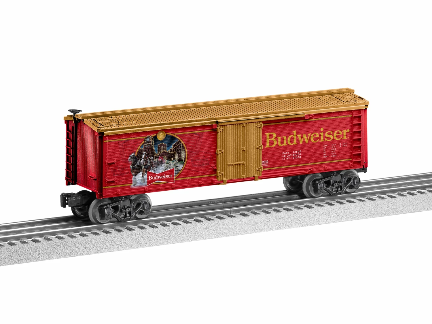 Lionel 2328220 O Gauge Anheuser Busch Budweiser Clydesdale Reefer 1 Lionel 2328220 O Gauge Anheuser Busch Budweiser Clydesdale Reefer