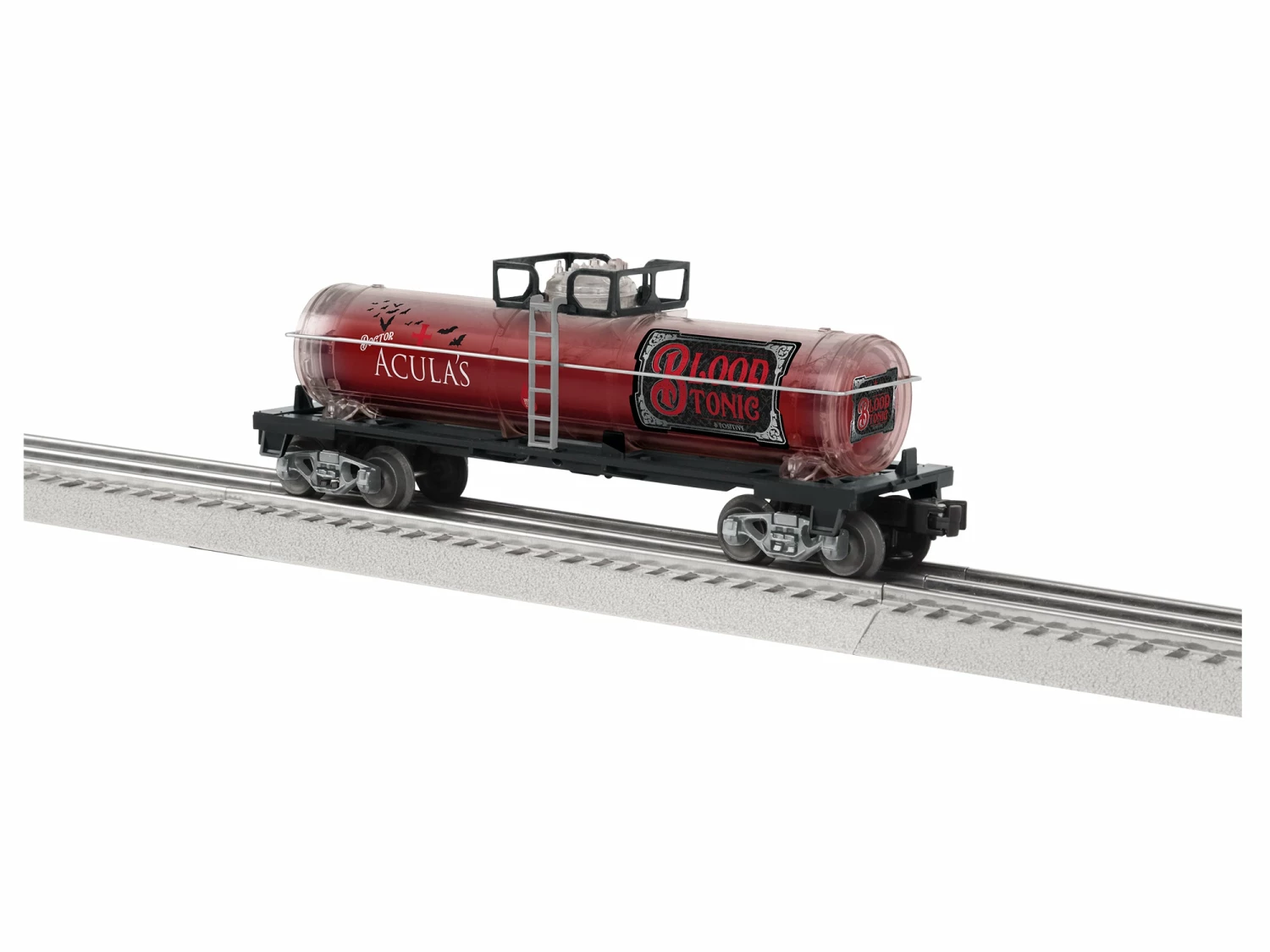 Lionel 2328360 O Gauge Dr. Acula Blood Tonic Tank Car 1 Lionel 2328360 O Gauge Dr. Acula Blood Tonic Tank Car