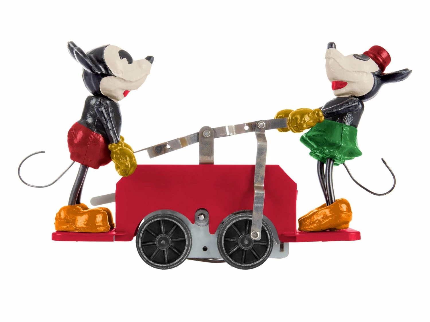 Lionel 2335190 O Gauge Mickey And Minnie Handcar - Red 3 Lionel 2335190 O Gauge Mickey And Minnie Handcar - Red - Image 3