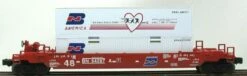 Lionel 6-52101 O Gauge Chicagoland Club Car BN Maxi-Stack Well Car With Containers - NOS