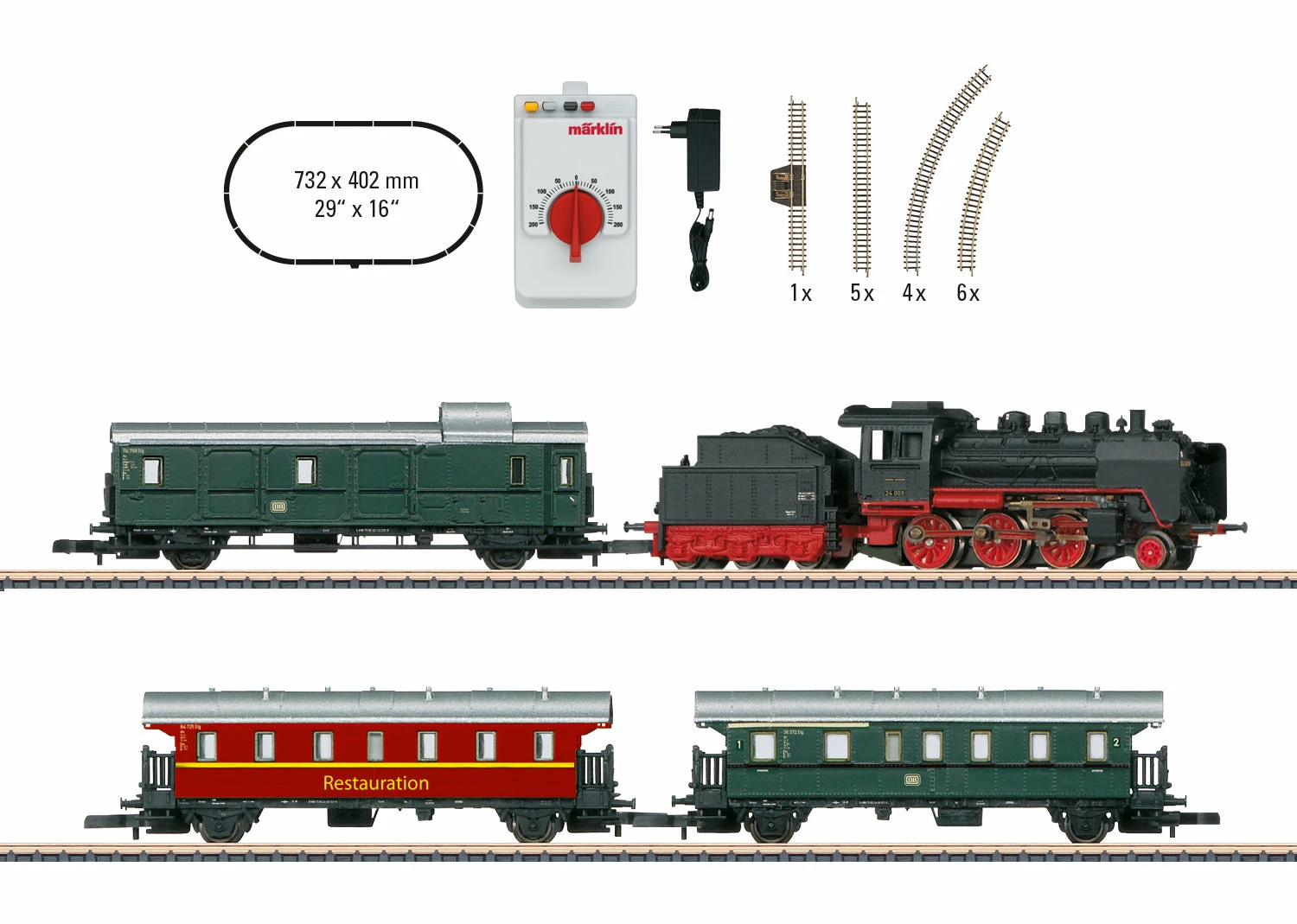 Märklin 81874 Z Scale American Museum Passenger Starter Set With Steam Loco - Standard DC 4 Märklin 81874 Z Scale American Museum Passenger Starter Set With Steam Loco - Standard DC - Image 4