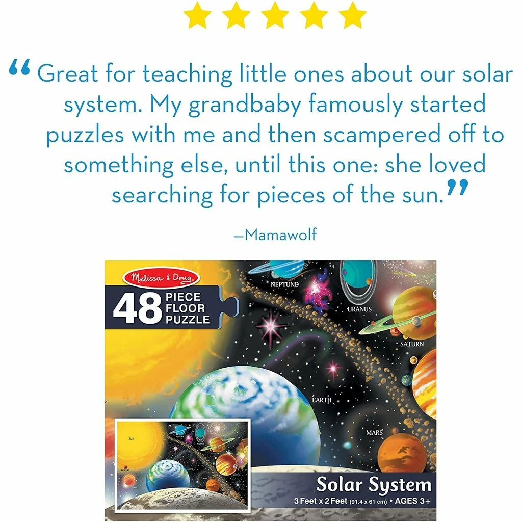 Melissa And Doug SOLAR SYSTEM 48 PIECE FLOOR PUZZLE 6 Melissa And Doug SOLAR SYSTEM 48 PIECE FLOOR PUZZLE - Image 6