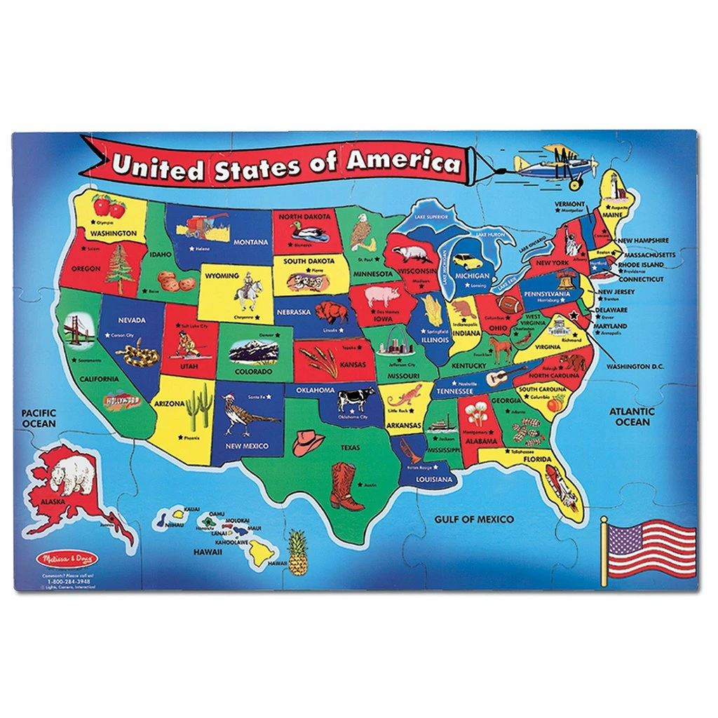 Melissa And Doug USA MAP FLOOR PUZZLE 3 Melissa And Doug USA MAP FLOOR PUZZLE - Image 3
