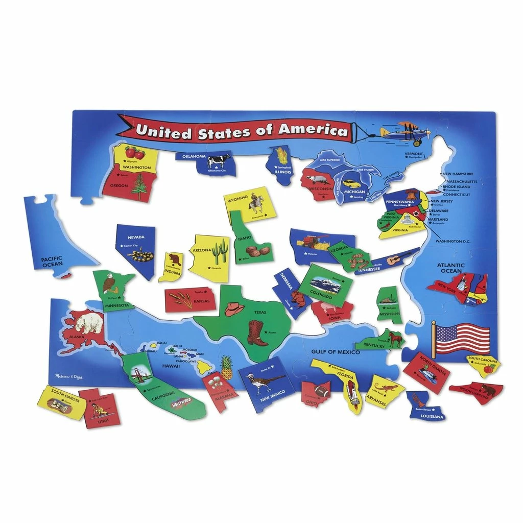 Melissa And Doug USA MAP FLOOR PUZZLE 4 Melissa And Doug USA MAP FLOOR PUZZLE - Image 4