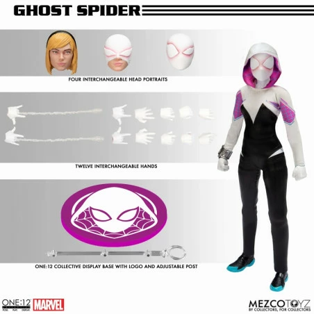 Mezco One:12 Collective - Ghost-Spider Marvel Comics 1/12 Action Figure 3 Mezco One:12 Collective - Ghost-Spider Marvel Comics 1/12 Action Figure - Image 3