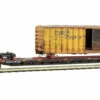 Micro-Trains (071 00 580) 89' Flat Car With Railbox Boxcar QUAX Salvage Pack 2