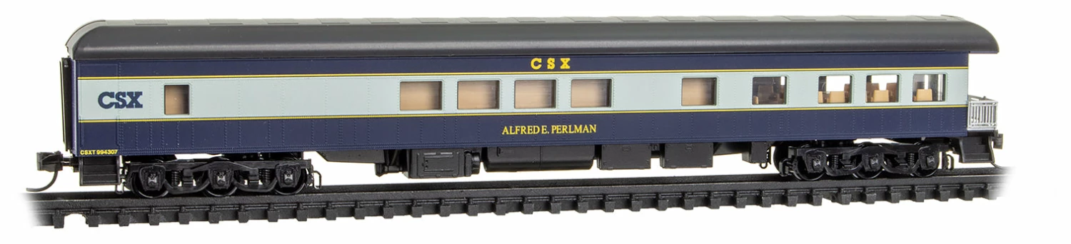 Micro-trains 144 00 850 N Scale Heavyweight Business Observation Car CSX Alfred E. Perlman 1 Micro-trains 144 00 850 N Scale Heavyweight Business Observation Car CSX Alfred E. Perlman