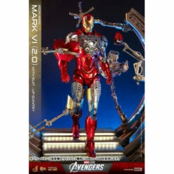 Hot Toys Movie Masterpiece DIECAST Iron Man Mark. 6 (Version 2.0) The Avengers With Suit-Up Gantry 1/6 Scale -Bandai Sales Store movie masterpiece diecast iron man mark 6 version 20 the avengers with suit up gantry 16 scale 3