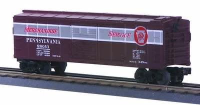 MTH RK-7408L O Gauge RailKing Boxcar Pennsylvania Railroad Merchandise Service PRR 28051 NOS 1 MTH RK-7408L O Gauge RailKing Boxcar Pennsylvania Railroad Merchandise Service PRR 28051 NOS