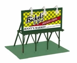 MTH 30-90646 O Gauge Lighted Billboard Jenny’s Market (Bickels Chips)