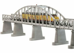 MTH 40-1119 O Gauge RealTrax Single Track Steel Arch Bridge - Silver