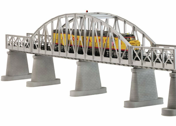 MTH 40-1119 O Gauge RealTrax Single Track Steel Arch Bridge - Silver 1 MTH 40-1119 O Gauge RealTrax Single Track Steel Arch Bridge - Silver
