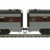 MTH 81-60014 HO Scale Smooth Side 2 Car Parlor Passenger Set Erie Lackawanna - USED