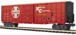 MTH Premier 20-93986 O Scale 50' Waffle Boxcar Santa Fe "Super Shock Control" ATSF